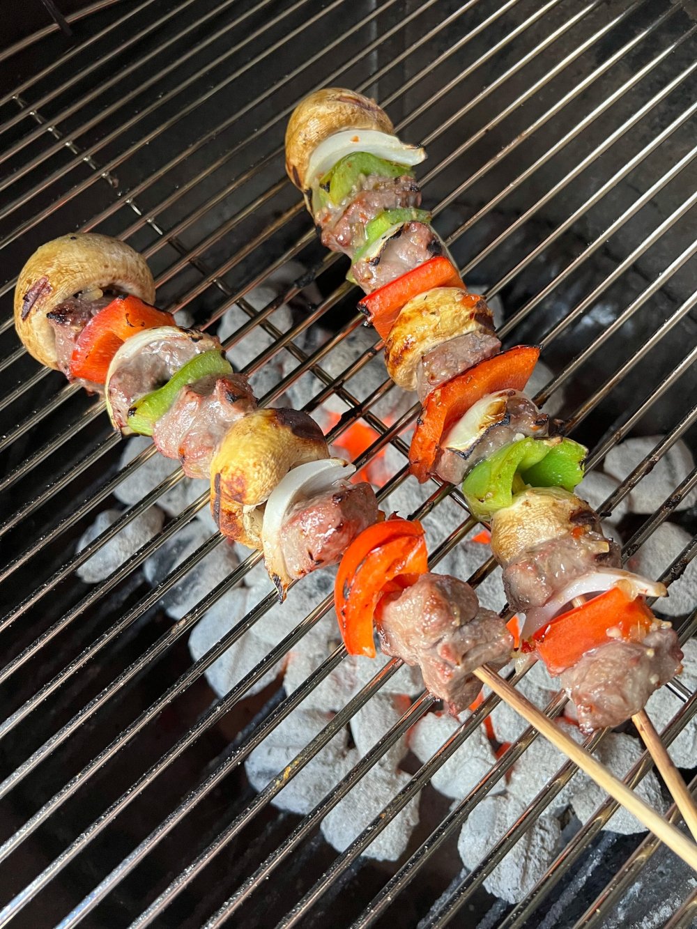 skish kabobs on the grill