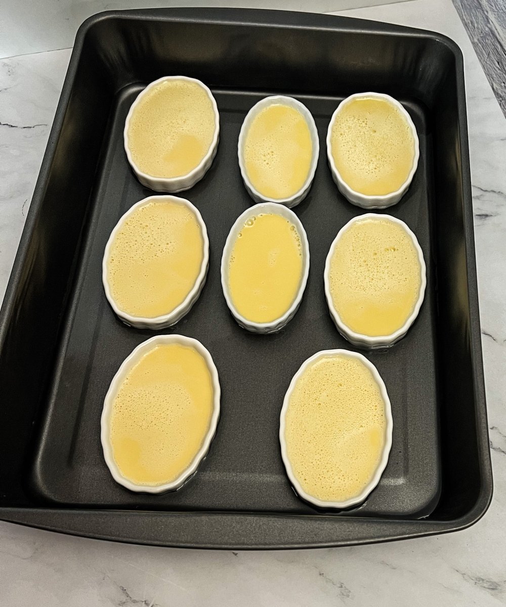 creme brulee ready to bake