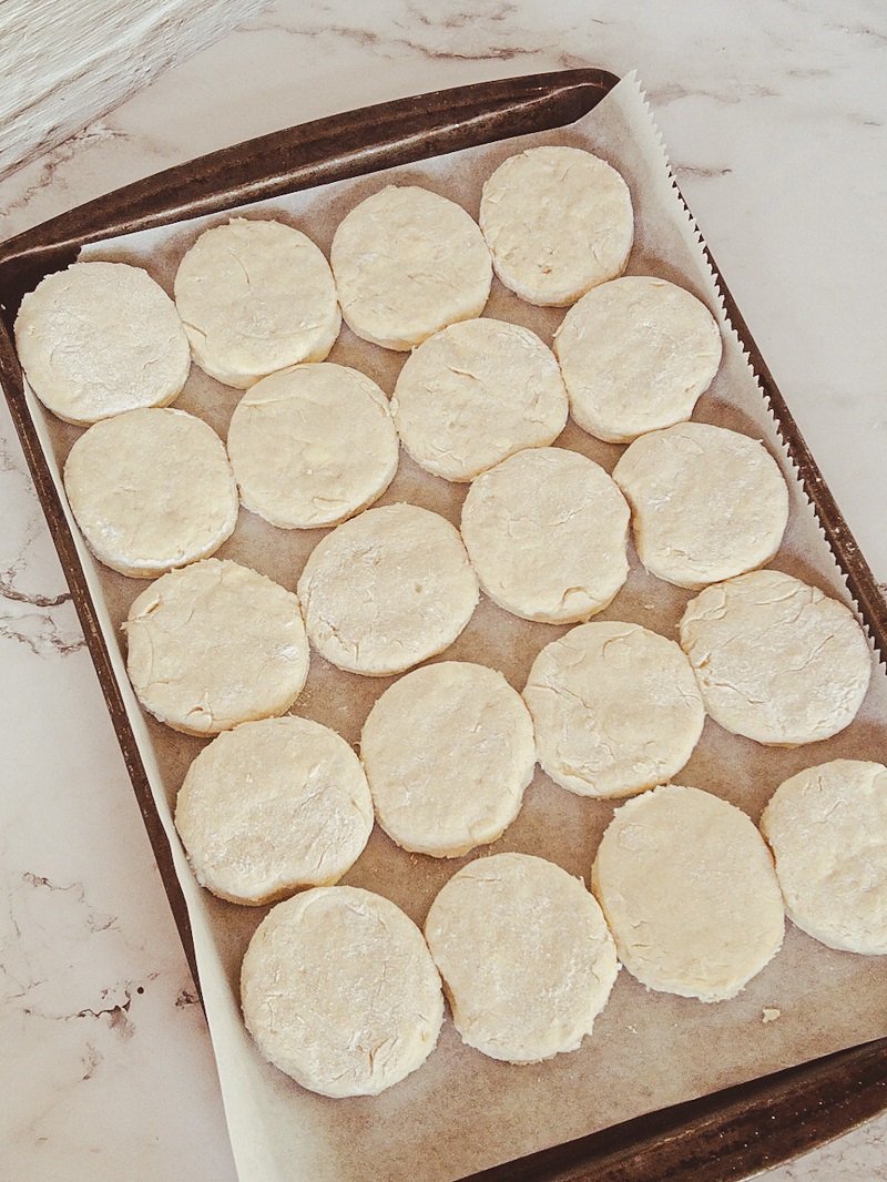 Biscuits on sheetpan