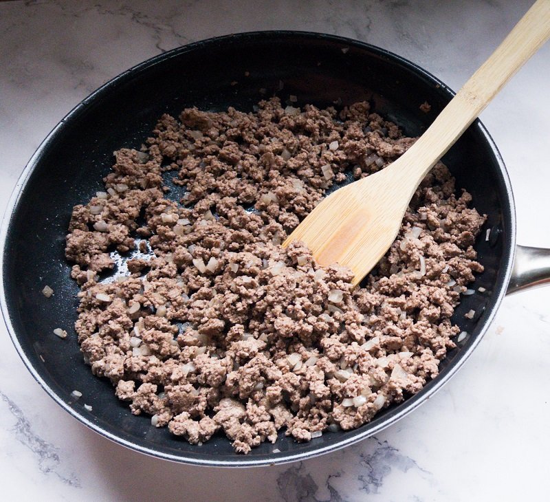 brown ground beef