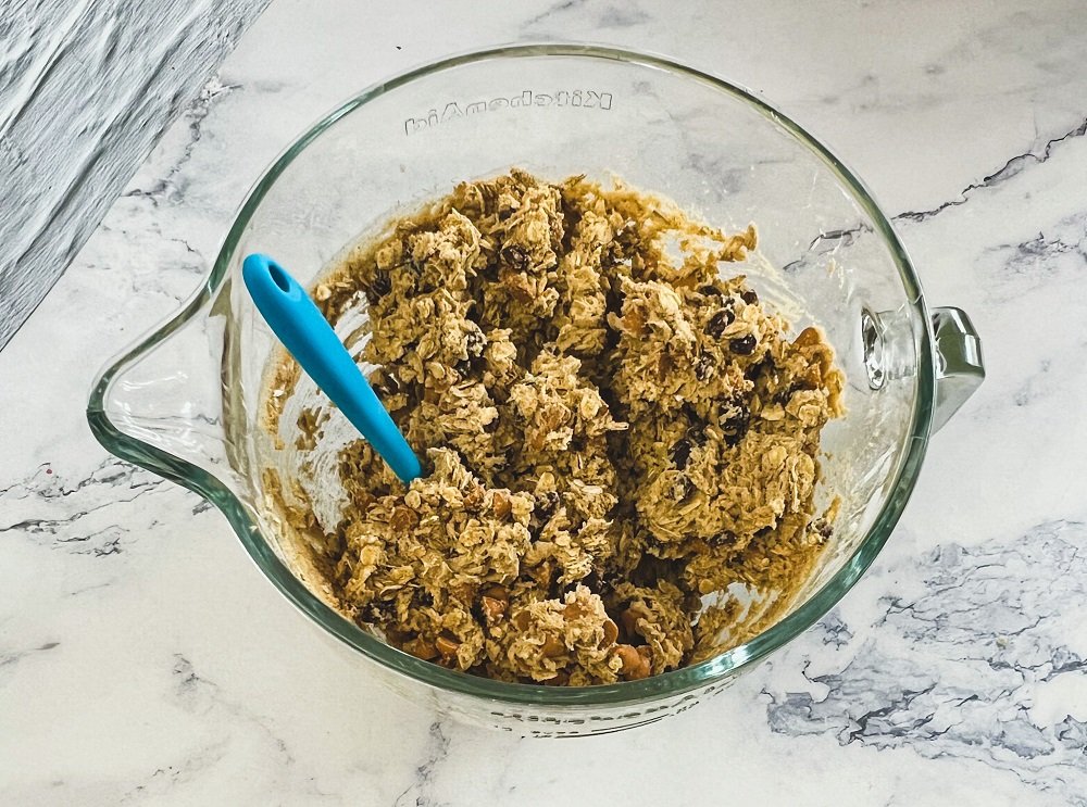 Oatmeal cookies with raisins and butterscotch