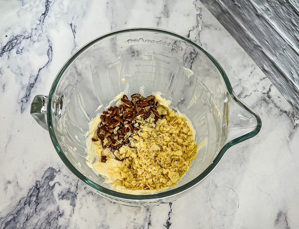 Potato cookie chips and pecans