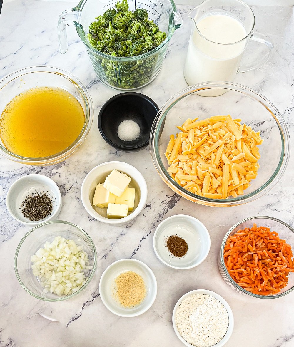 Broccoli cheese soup ingredients