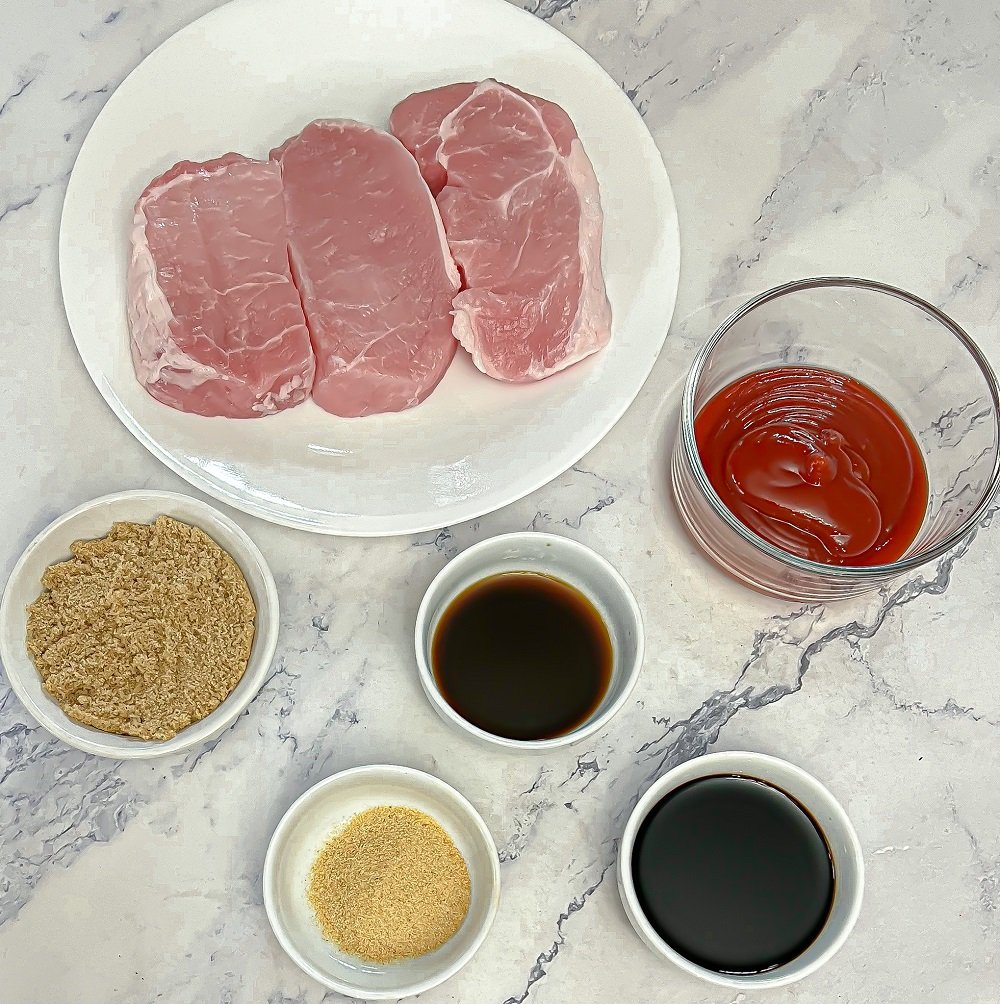 Brown sugar glazed pork chop ingredients