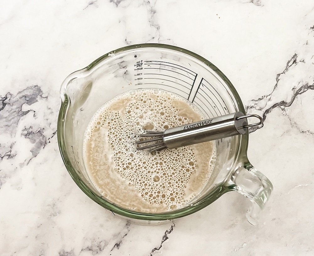 French bread yeast and water