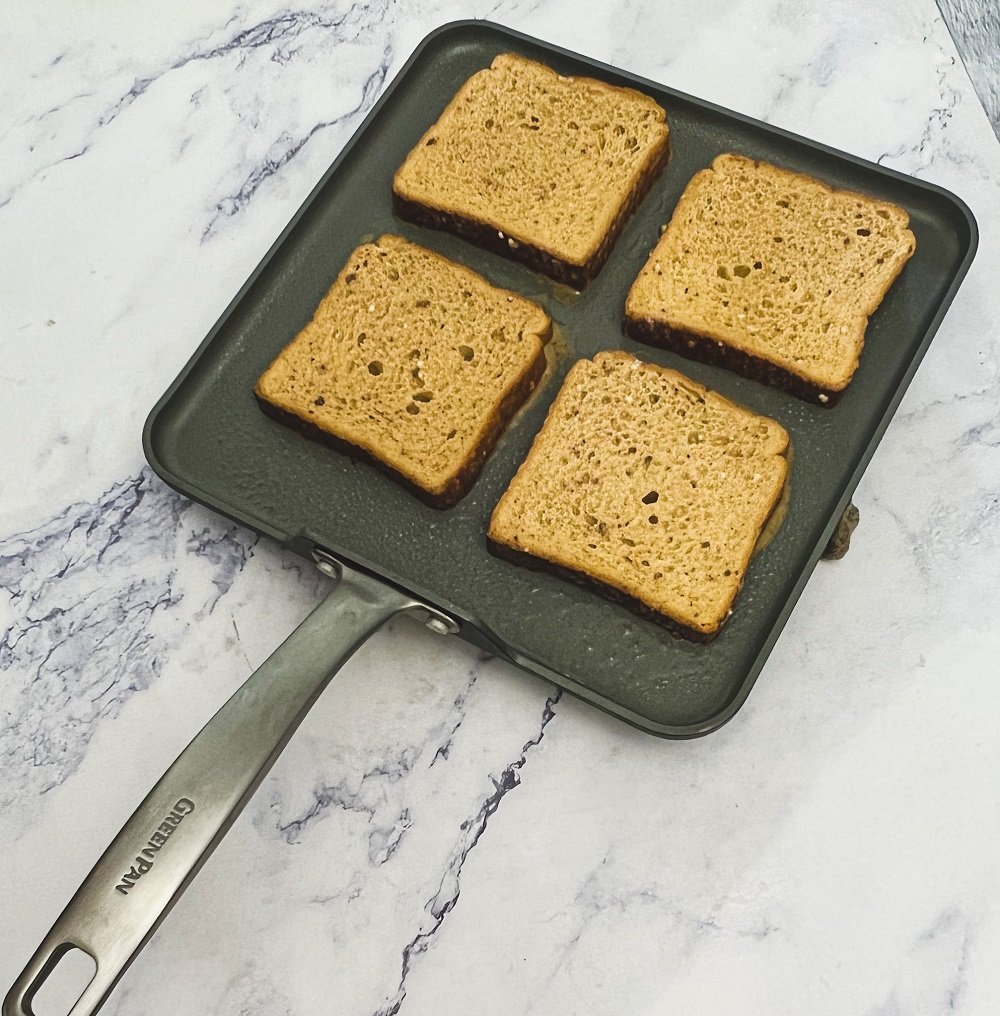 French toast on griddle