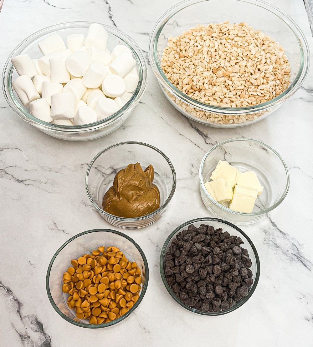 Peanut butter rice krispie bar ingredients