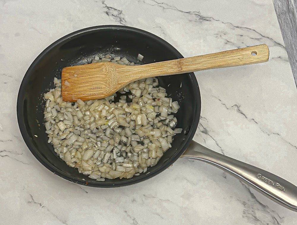 sautéing onions 