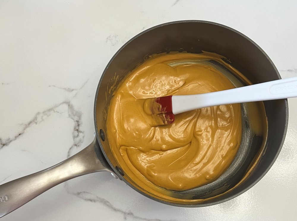 peanut butter and butterscotch melting