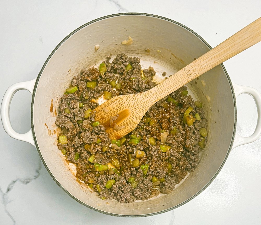 ground beef and tomato paste