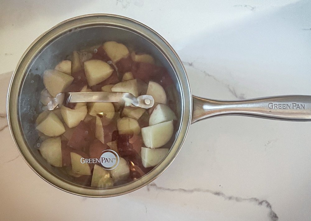 potatoes simmering