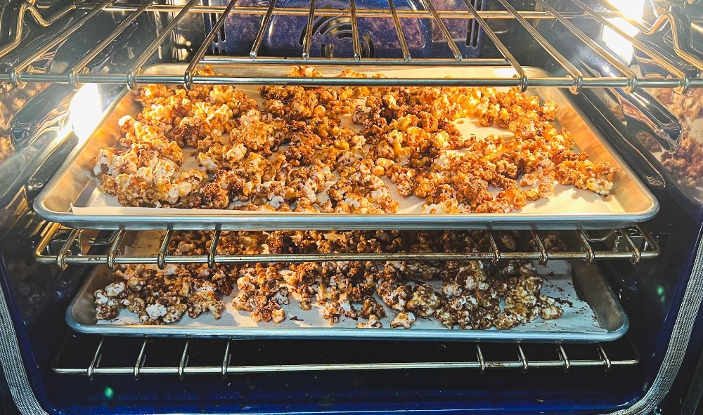 S_mores popcorn baking