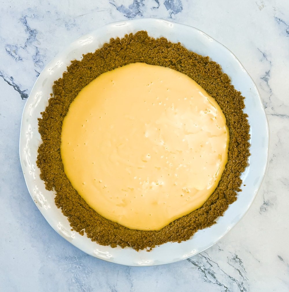 key lime pie ready to bake