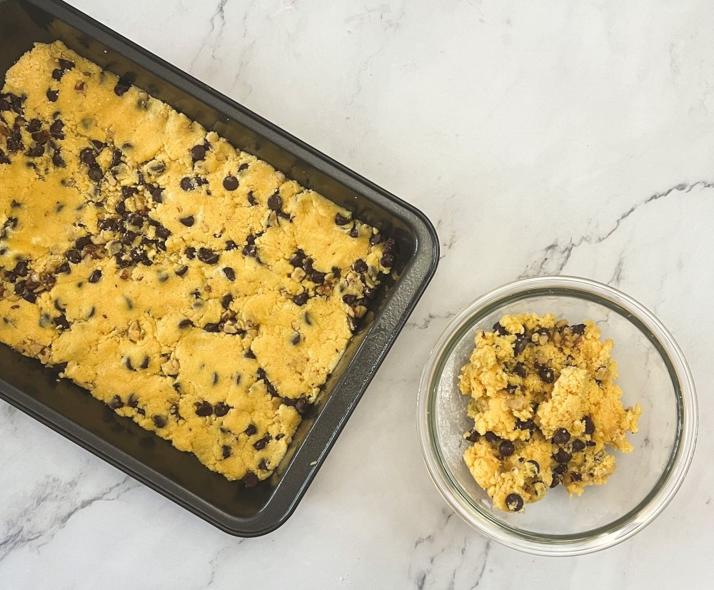 Toffee bars in pan