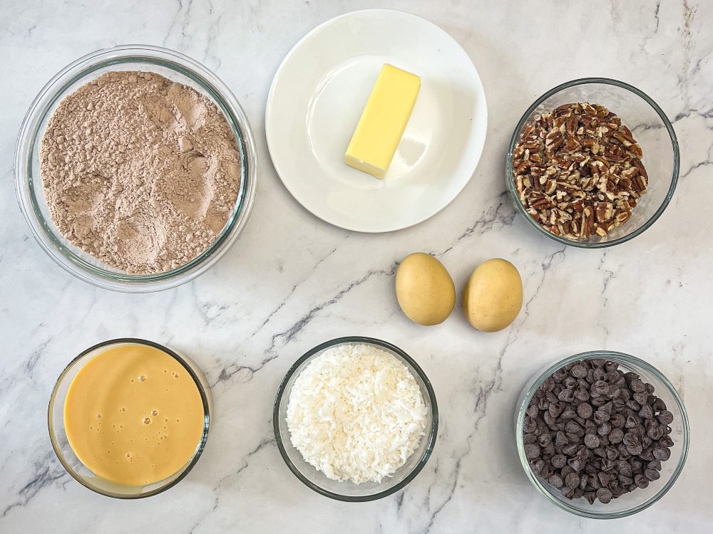 German Chocolate Bars Ingredients