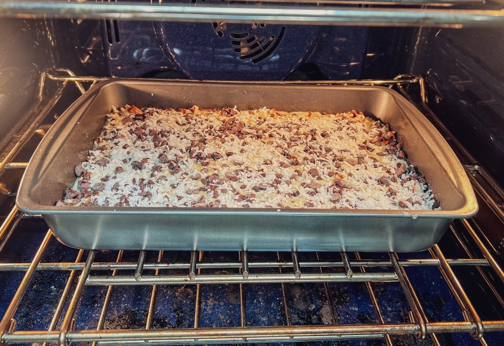 German chocolate bars baking