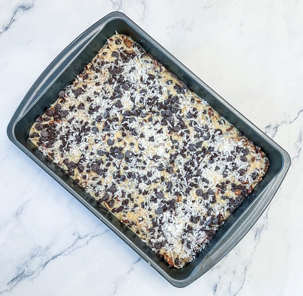 German chocolate bars ready to bake