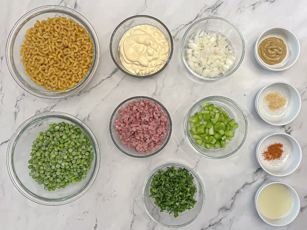 Macaroni Salad ingredients