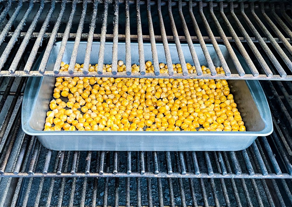 chickpeas on the smoker