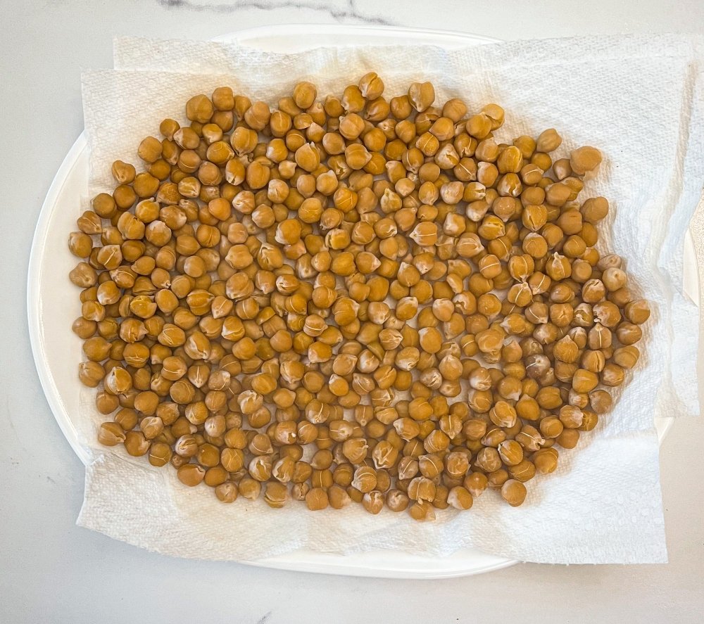 drying chickpeas