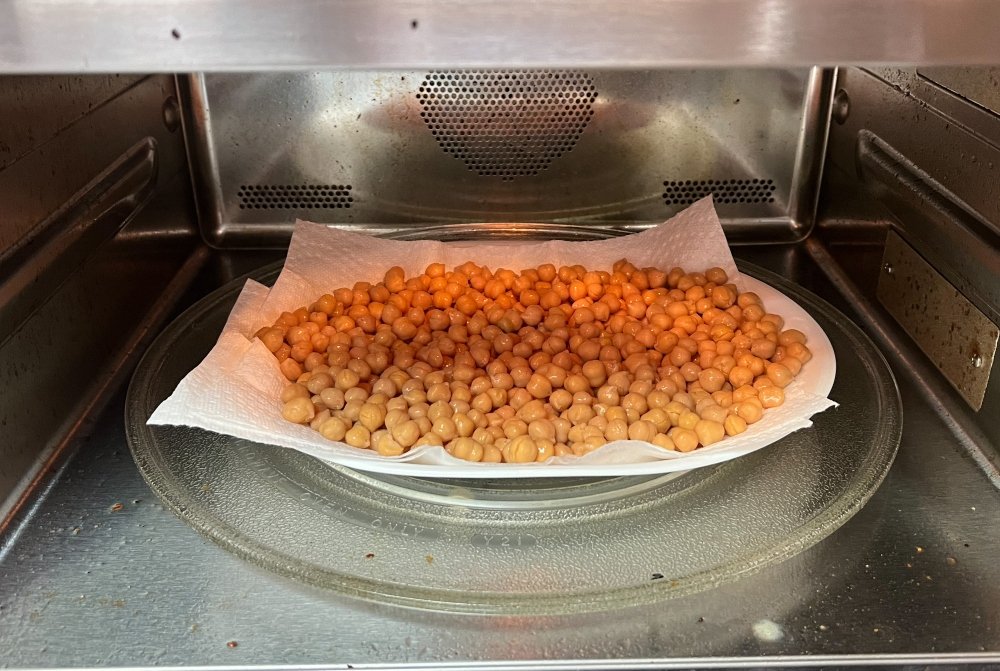 microwaving chickpeas