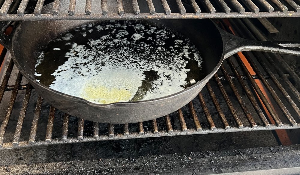 Melting butter in smoker