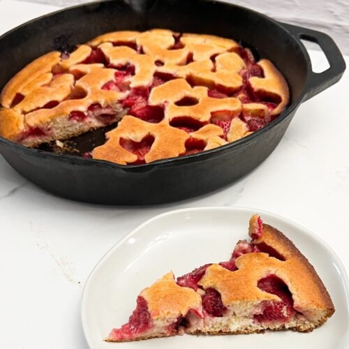 Skillet Strawberry Cobbler