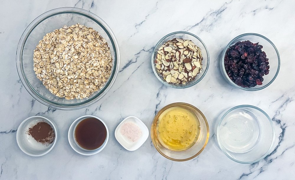 Cranberry Almond Granola Ingredients