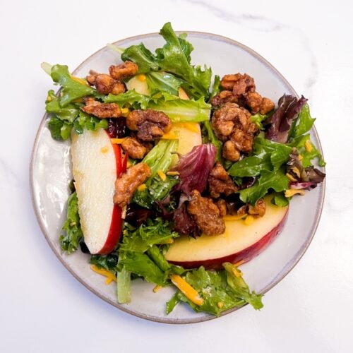 Mixed Green Salad with Apple Pie Vinaigrette