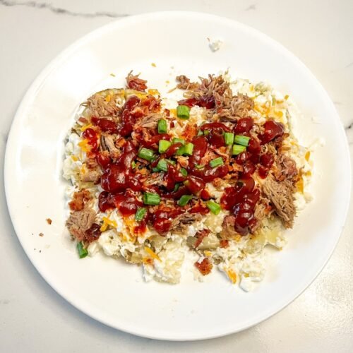 Pulled pork baked potato