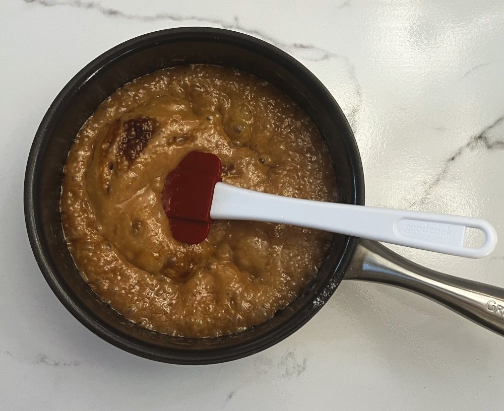 Boiling toffee mixture