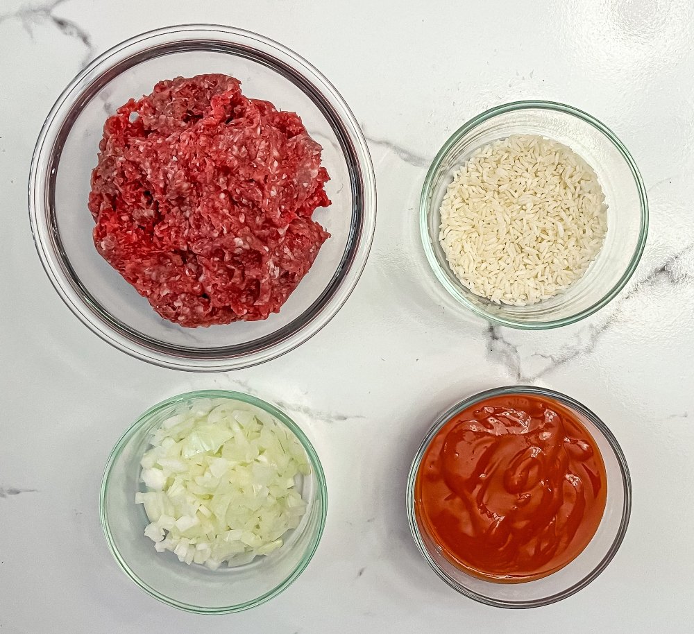 Porcupine Meatball Ingredients