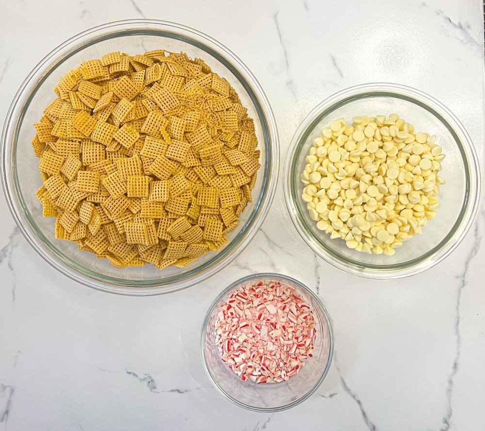 Candy cane crunch Chex Mix ingredients