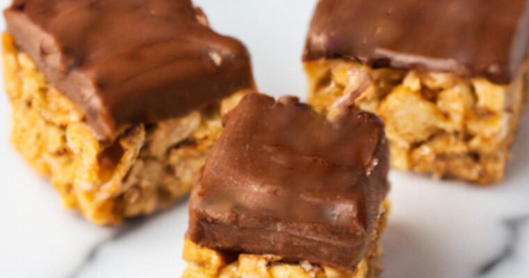 Caramel Chex Scotcheroo Bars