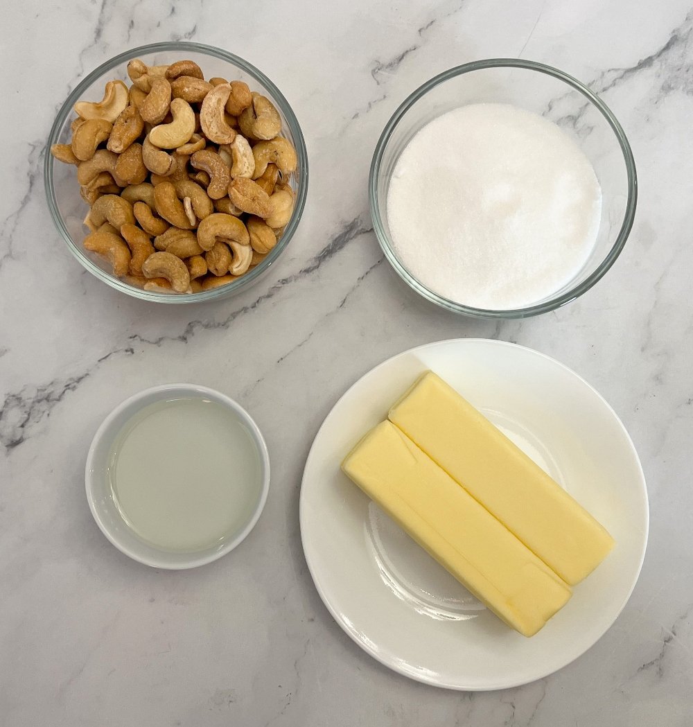 Cashew Brittle Ingredients