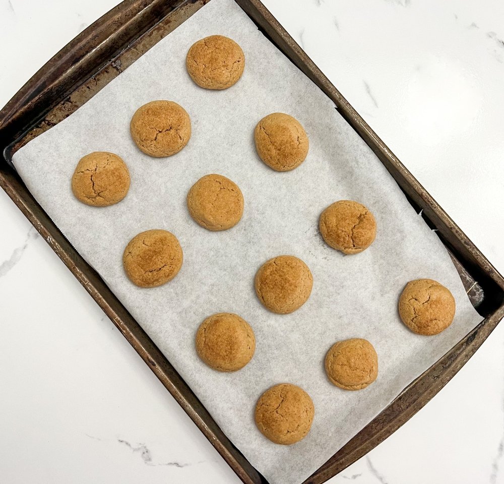 Churro cookies out of the oven