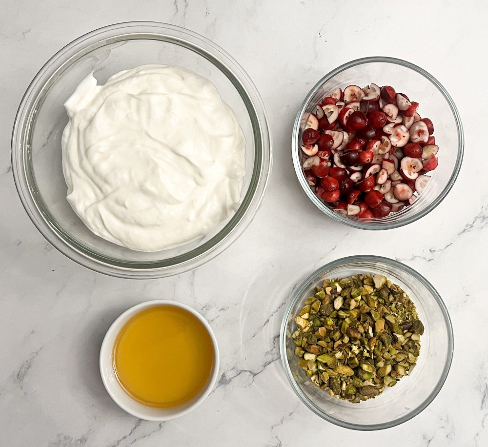 Cranberry Pistachio Yogurt Bark Ingredients