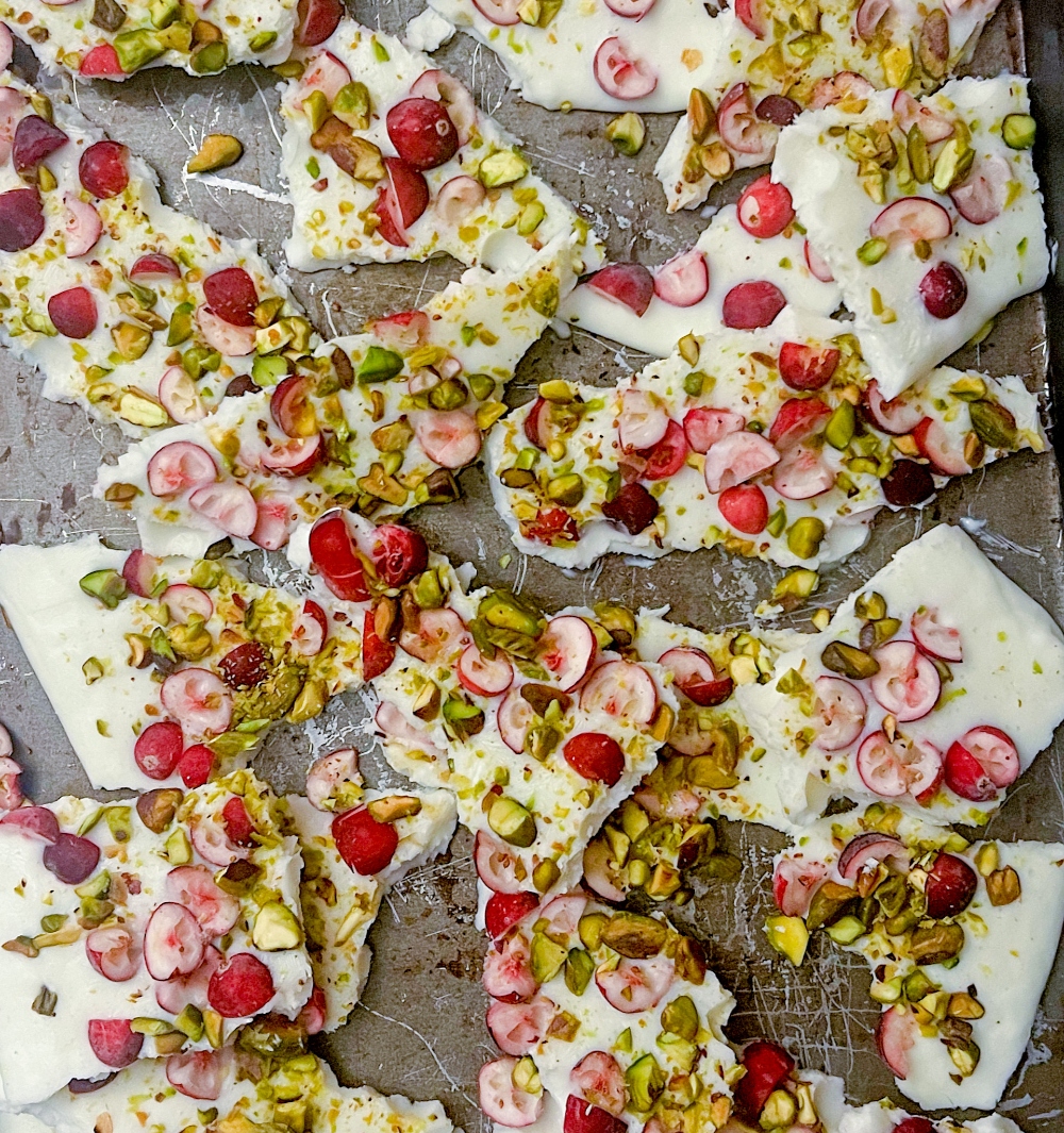 Cranberry Pistachio Yogurt Bark