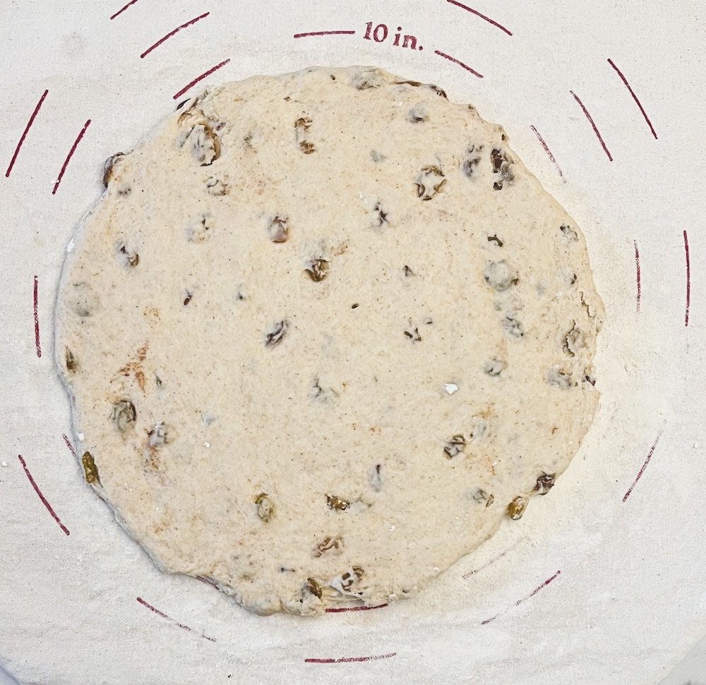 Rolling out biscuit dough