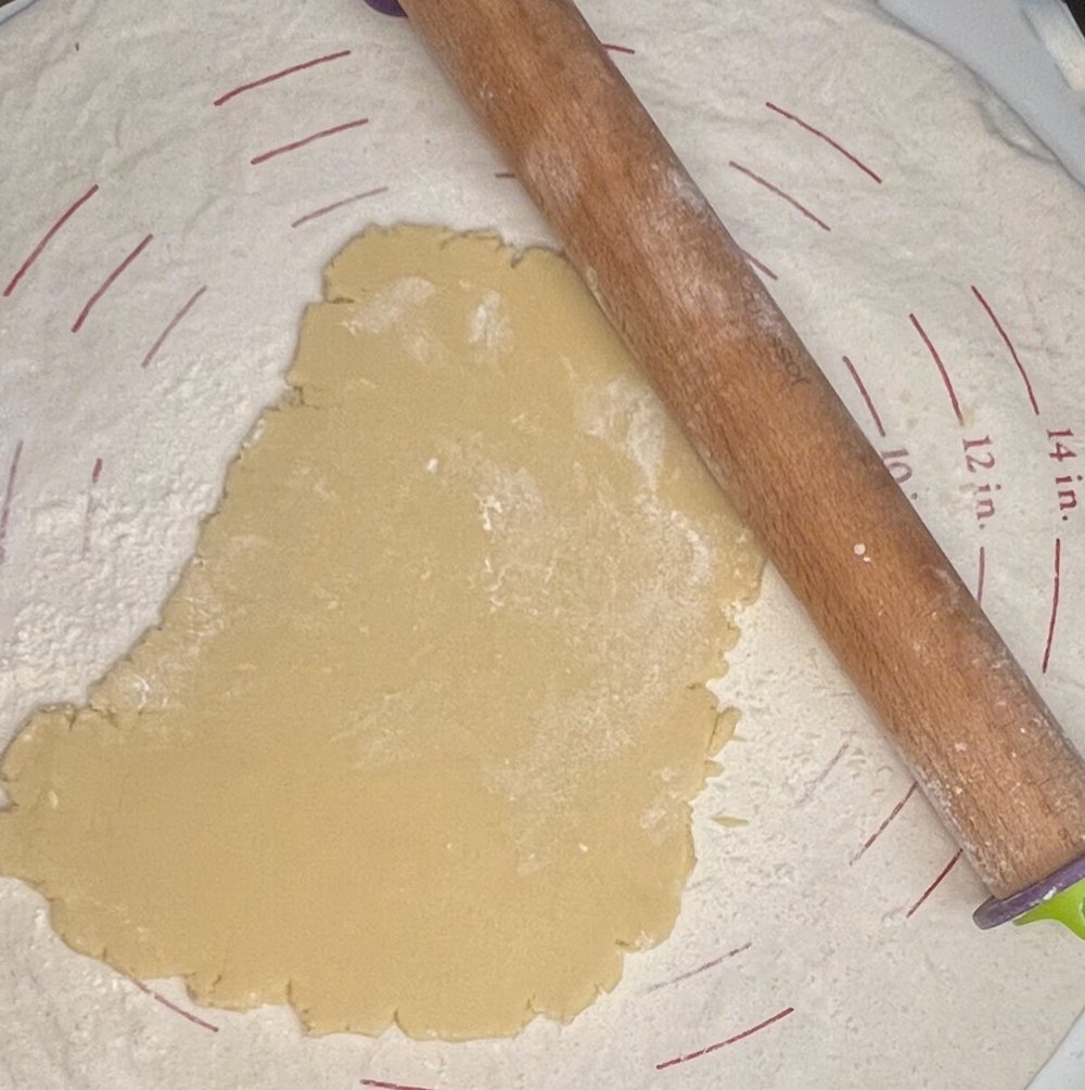 Rolling out cookie dough