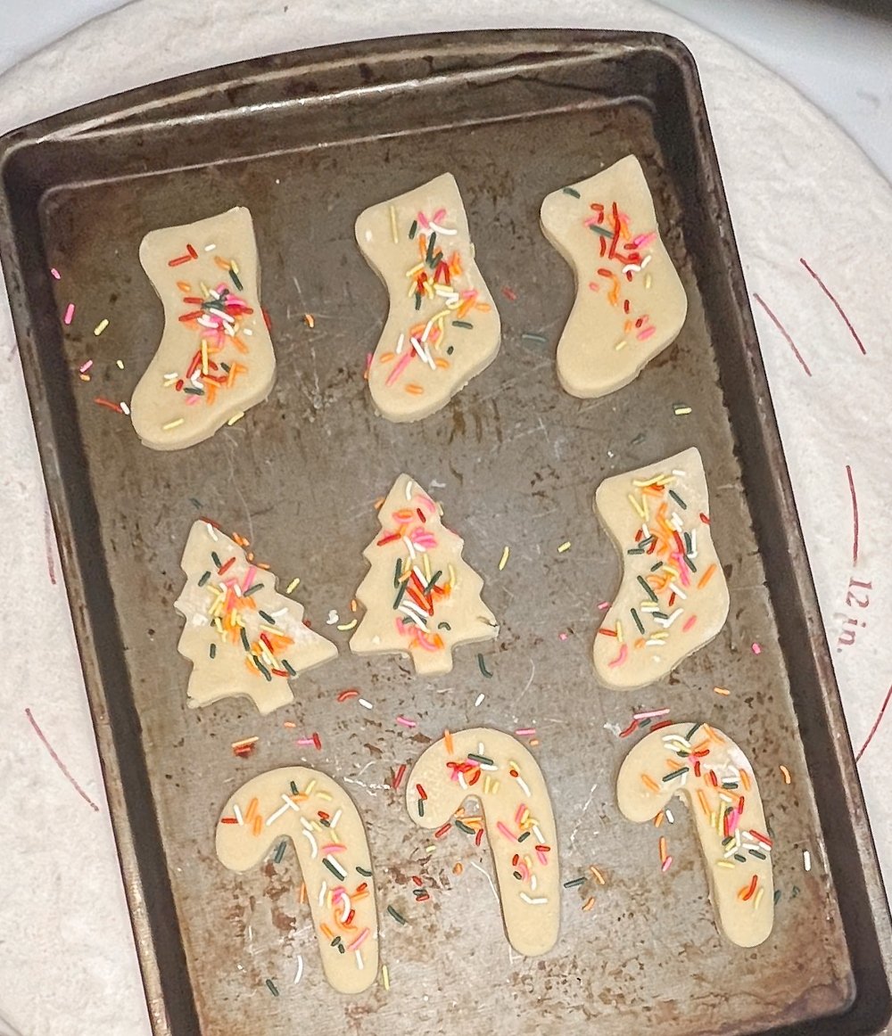 cookies on baking sheet