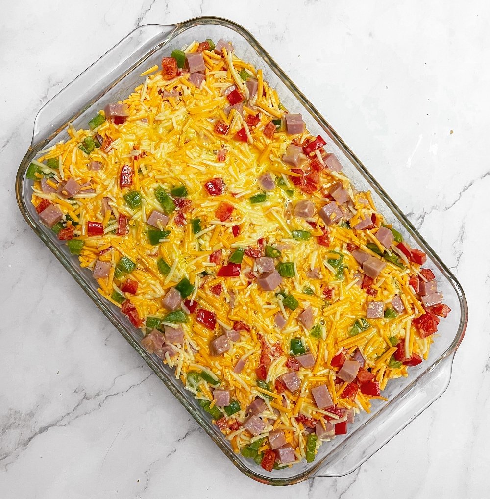 Egg bake in baking dish