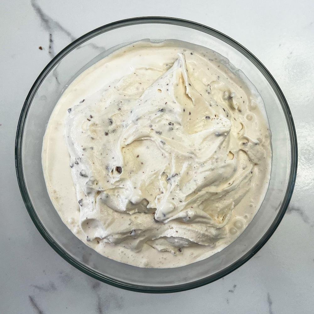 Ice cream in freezer safe bowl